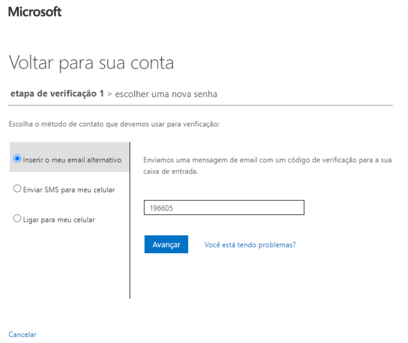 Problemas ao entrar no email do Hotmail